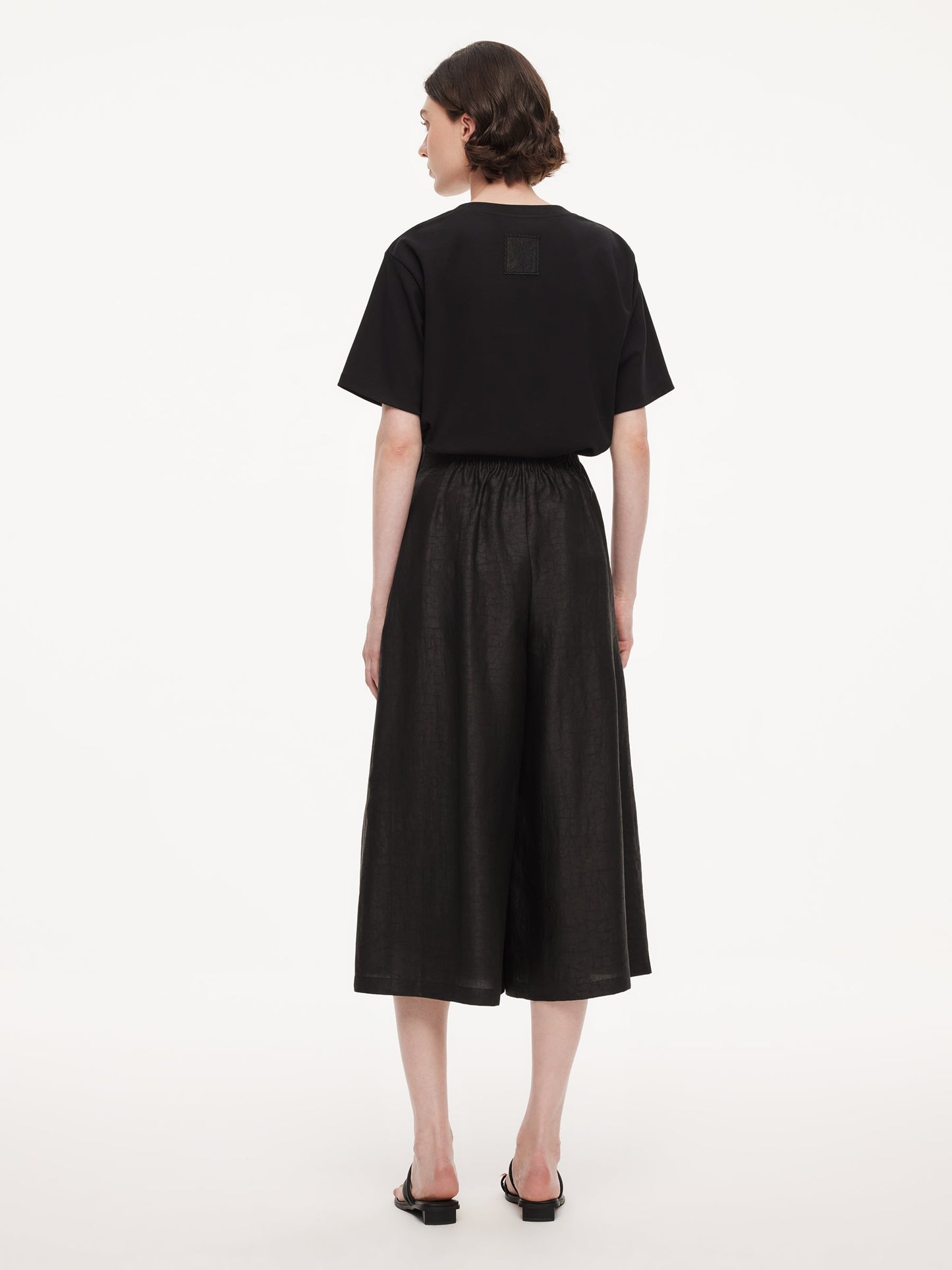 18MM Gambiered Canton Gauze Women High-Waisted Culottes