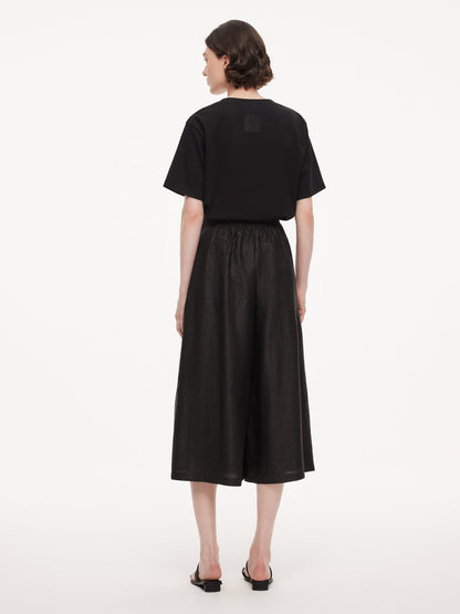 18MM Gambiered Canton Gauze Women High-Waisted Culottes