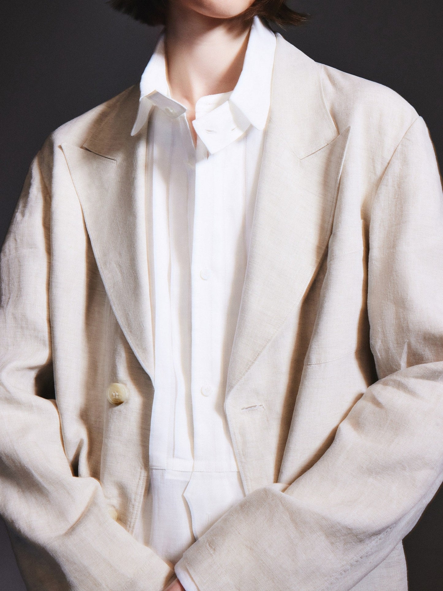 100% Linen Loose Fit X-Line Unisex Blazer