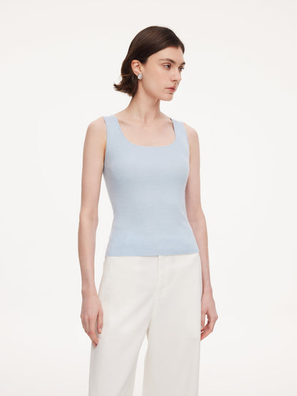 Square Neck Women Knit Tank Top