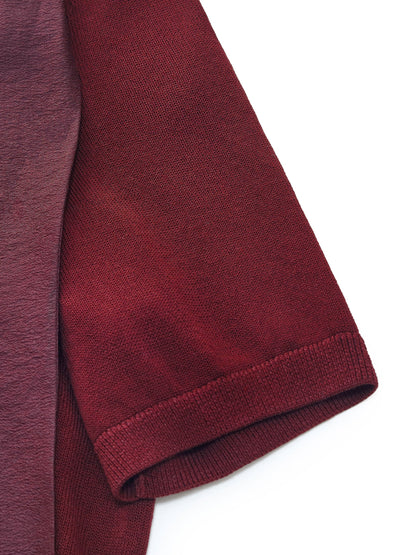 [Preview] Lyocell Blend Ribbon Neck Women Knit Top