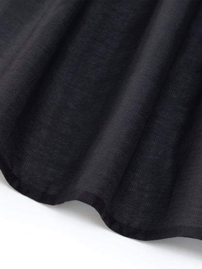Tencel Blend Women Tiered Mini Dress With Ribbon