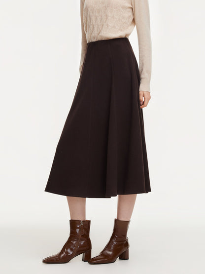 Stretch Flared Women Knit Skirt