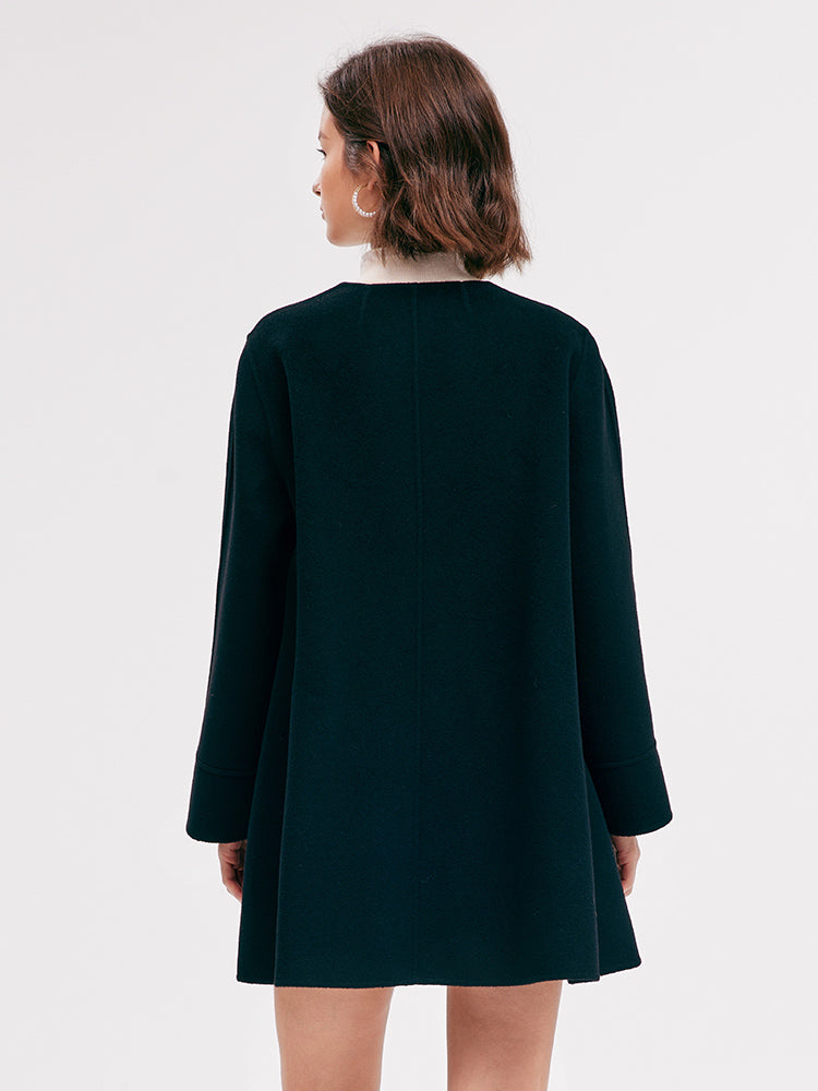 Tencel Woolen Wrapped Women Coat