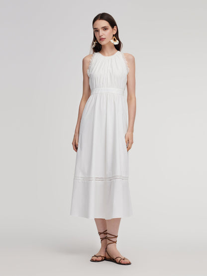 100% Cotton A-Line Women Maxi Vest Dress