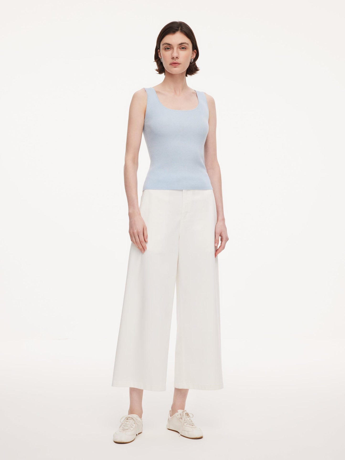 Square Neck Women Knit Tank Top