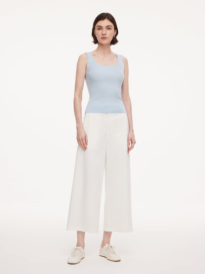 Square Neck Women Knit Tank Top