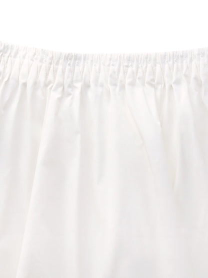 Cotton Blend Elastic Waist Women Skirt