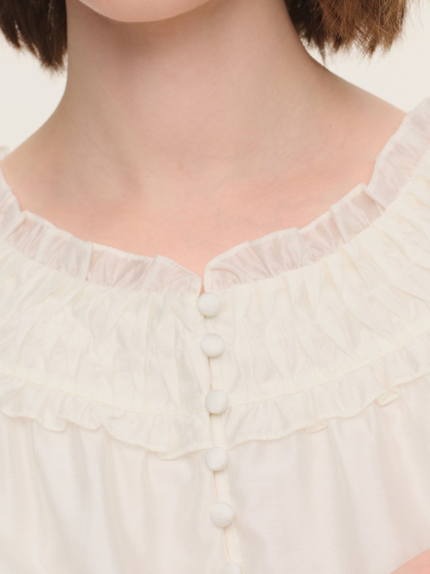 Tencel Blend 3/4 Sleeve Women H-Line Blouse