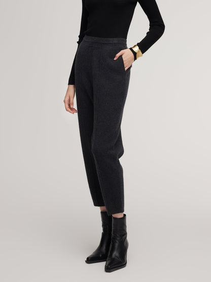 100% Cashmere Women Carrot Fit Pants