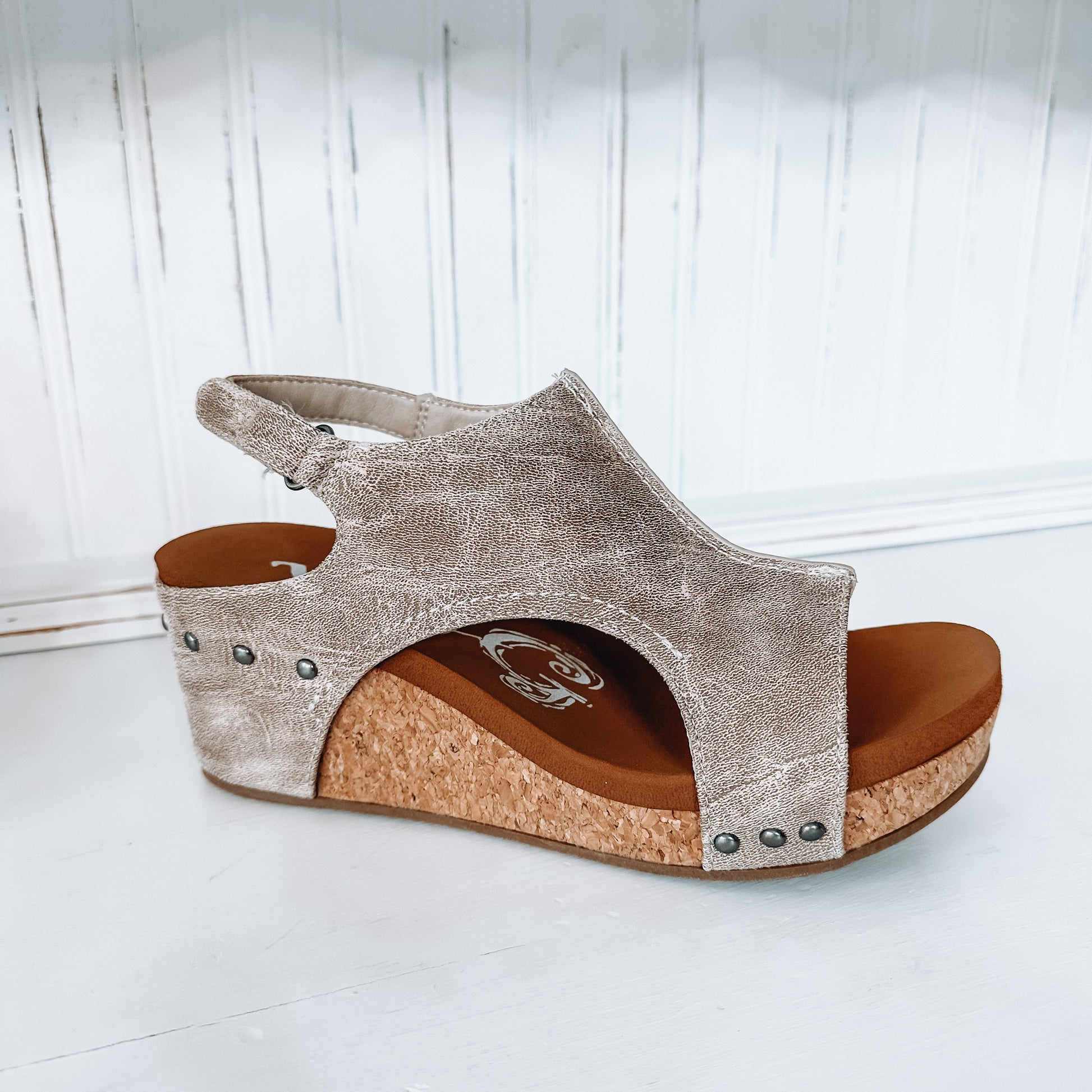 Isabella Wedge Sandal - Cream