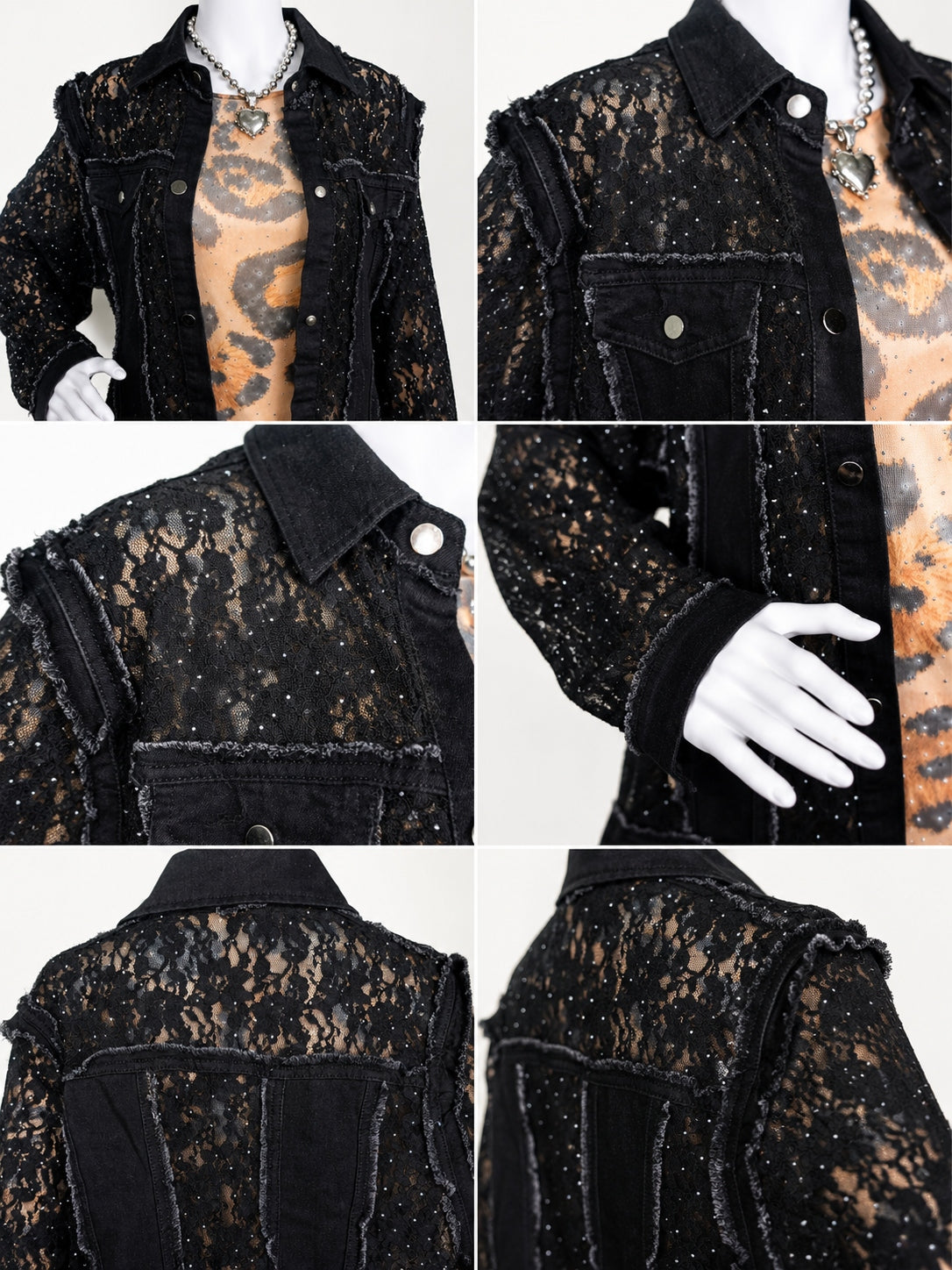 Origami - Midnight Sparkle Black Lace Jacket