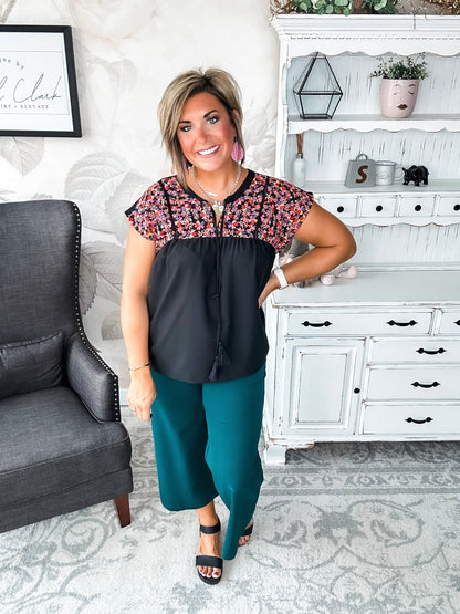 Listen To Your Heart Blouse - Black