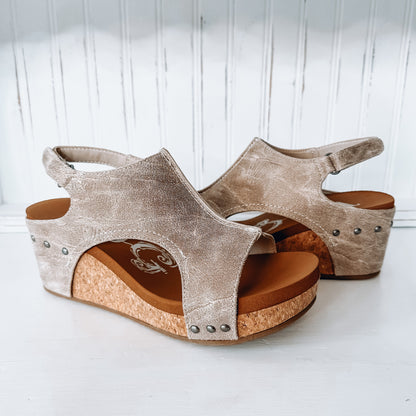 Isabella Wedge Sandal - Cream