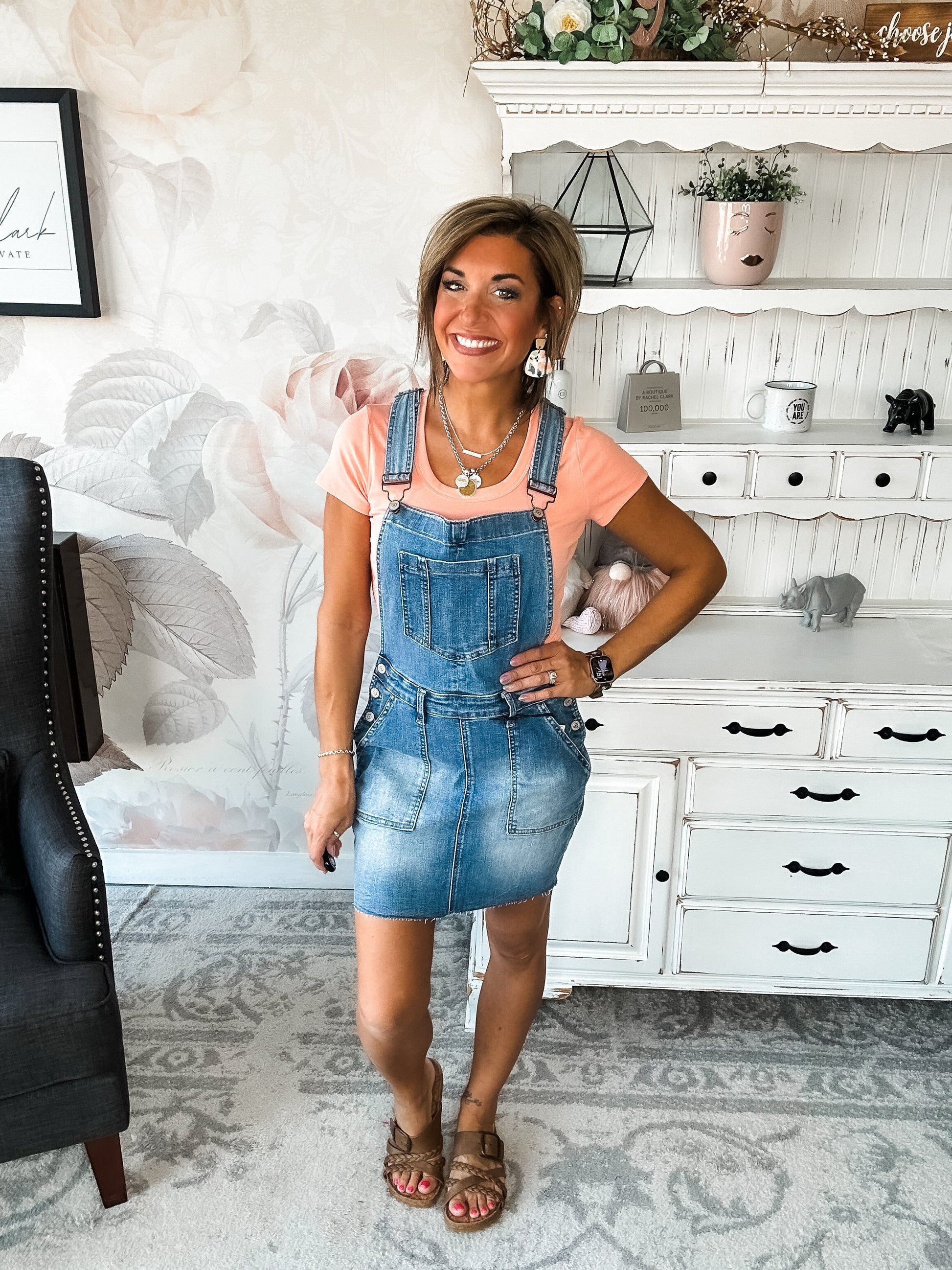 Judy Blue Raw Hem Overall Skirt