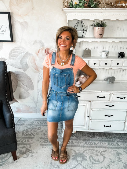 Judy Blue Raw Hem Overall Skirt
