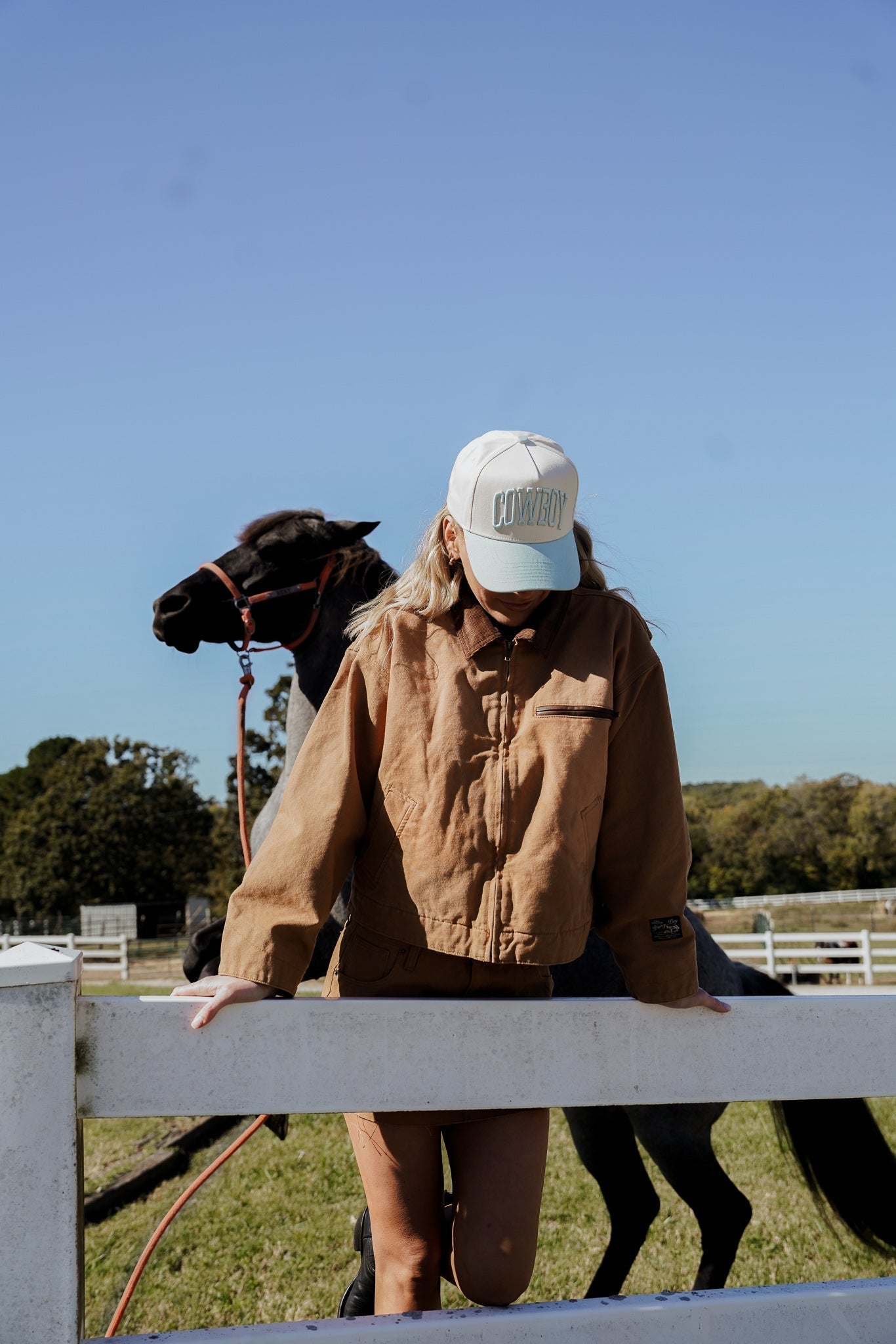 Cowboy - Baby Blue Vintage Trucker Hat