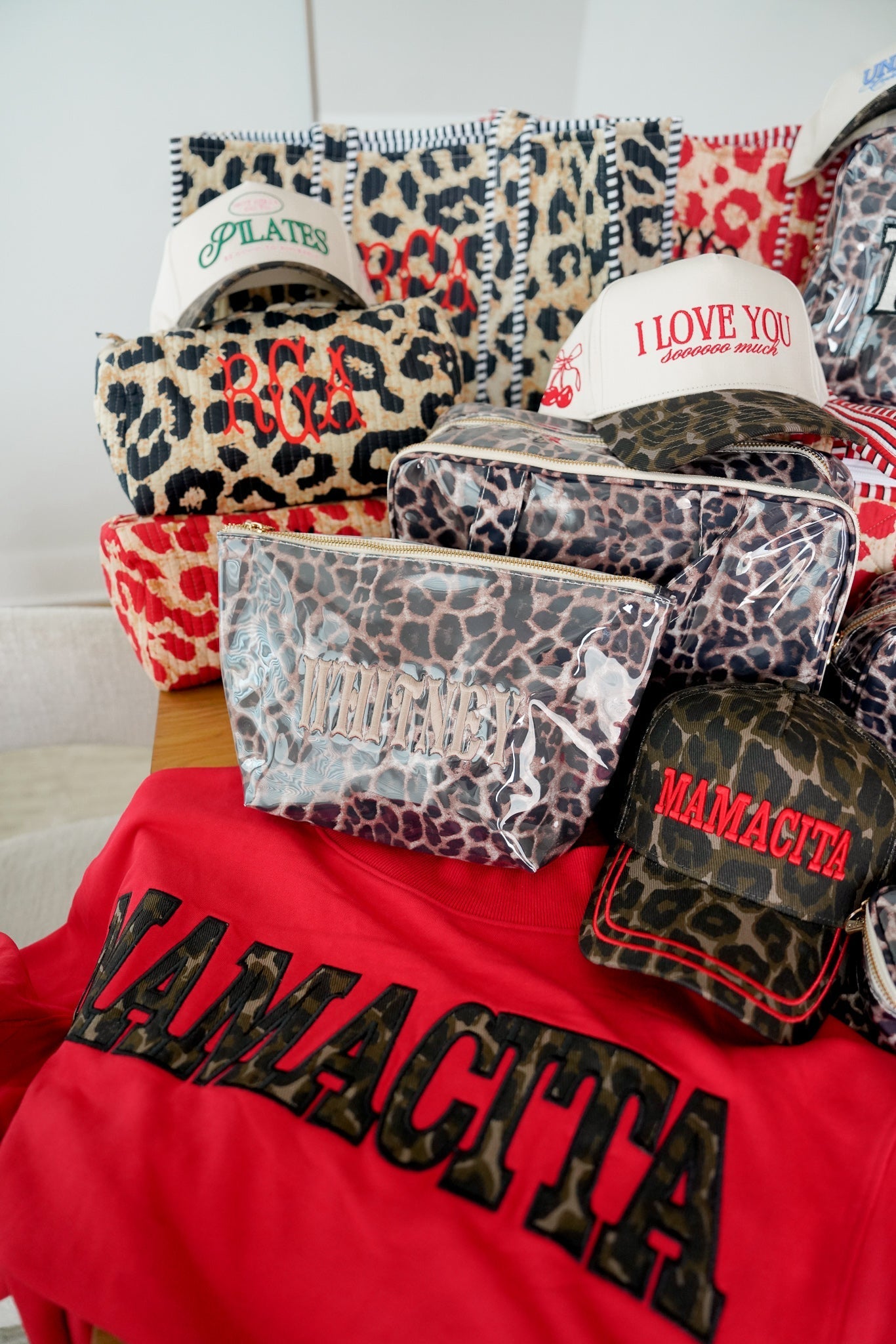 Mamacita - Red Vintage Mock-Neck Sweatshirt