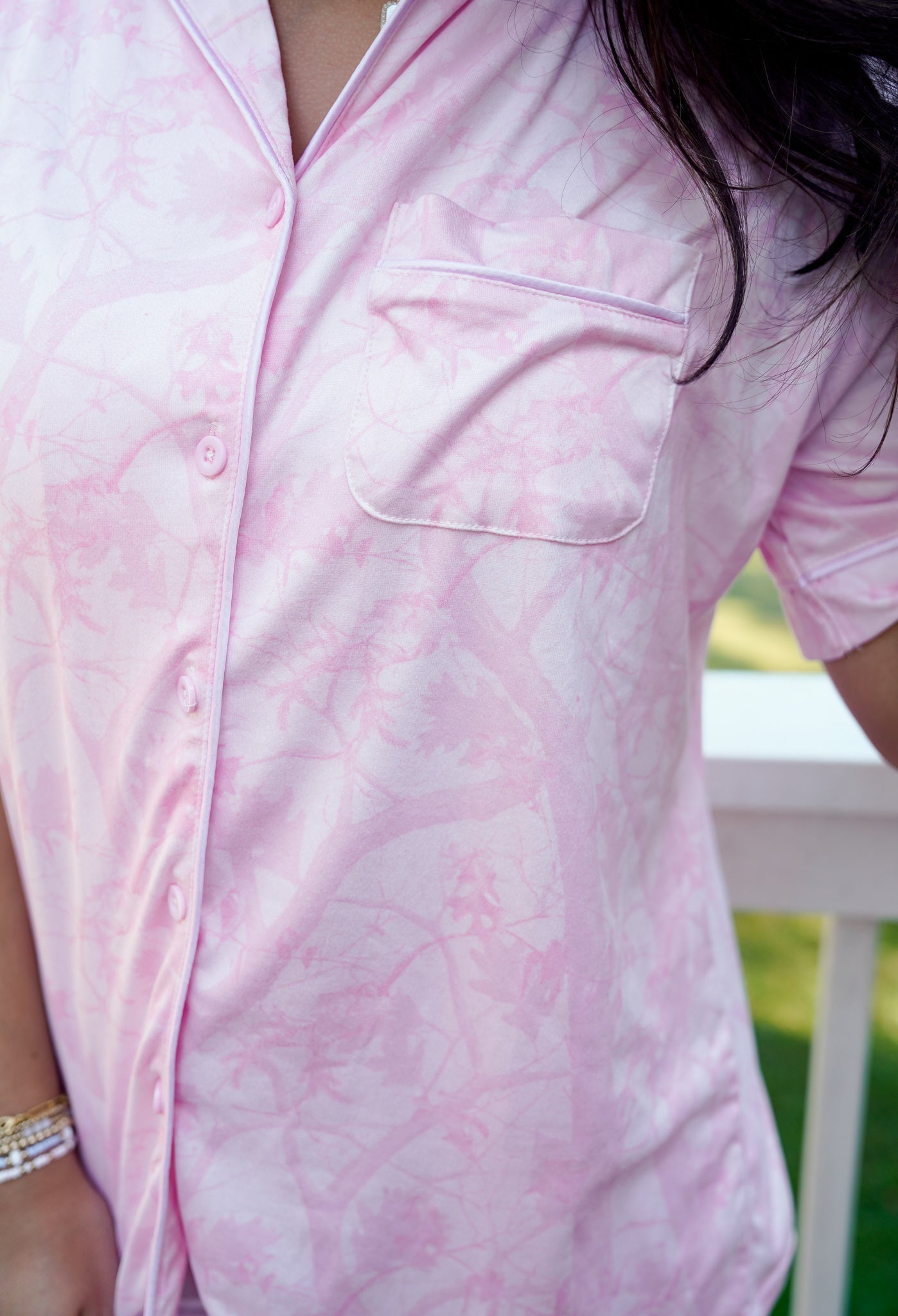 Pink Camo - Short Sleeve + Pant Pajama Set