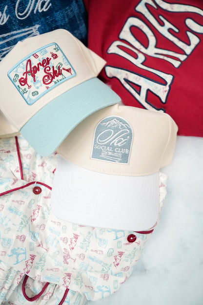 Ski Club - White Vintage Trucker Hat
