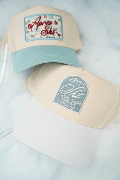 Ski Club - White Vintage Trucker Hat