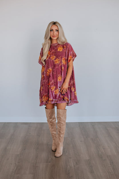 Verity Floral Velvet Dress