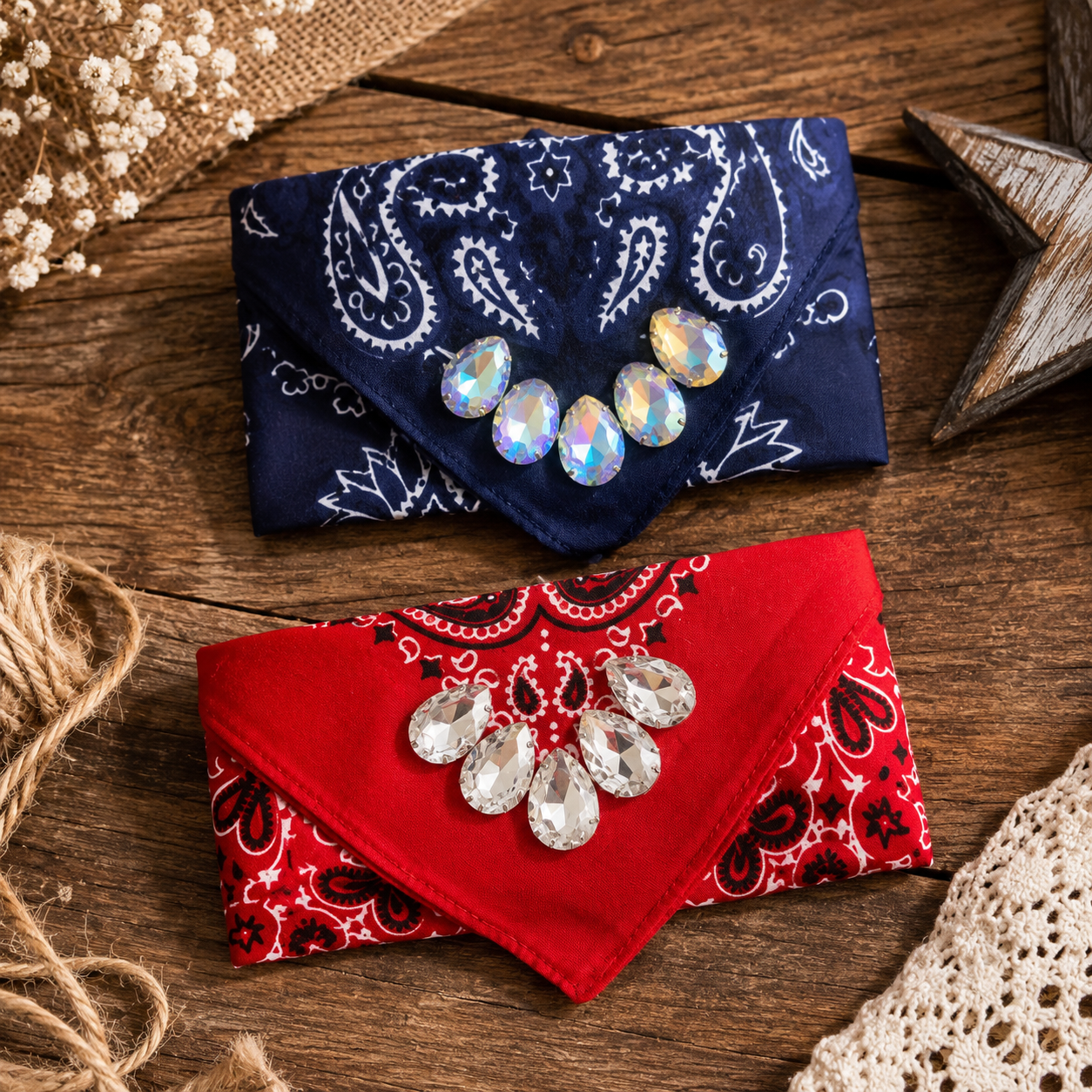 Navy Rebel Bandana by Sandra Ling Designs