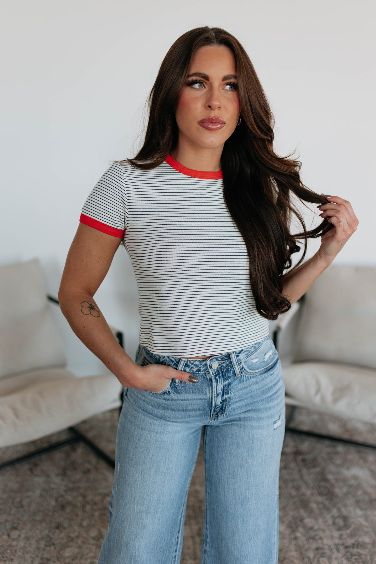 Tegan Striped Top