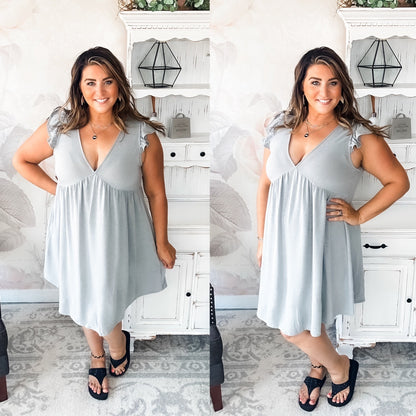 Love Yourself Flutter Sleeve Dress