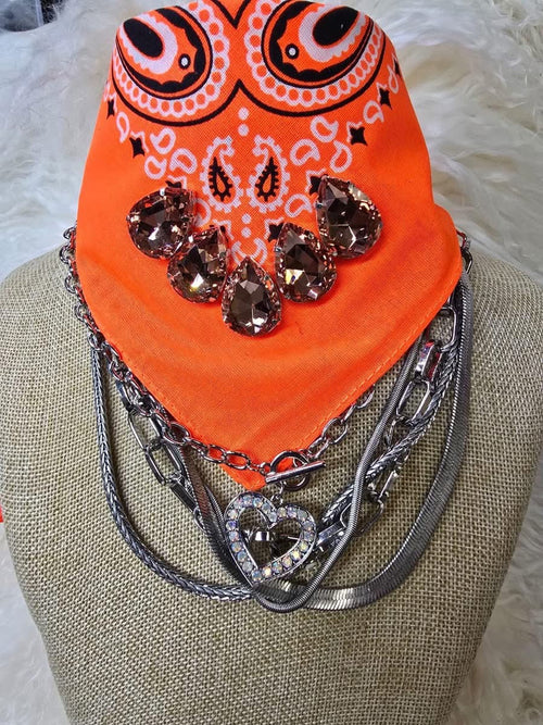 Orange Rebel Bandana by Sandra Ling Designs