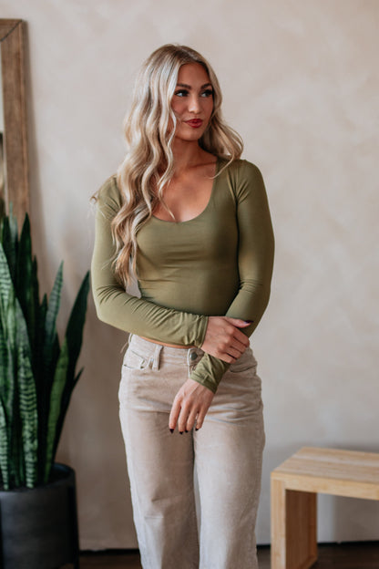 Shayla Basic Top - Wasabi