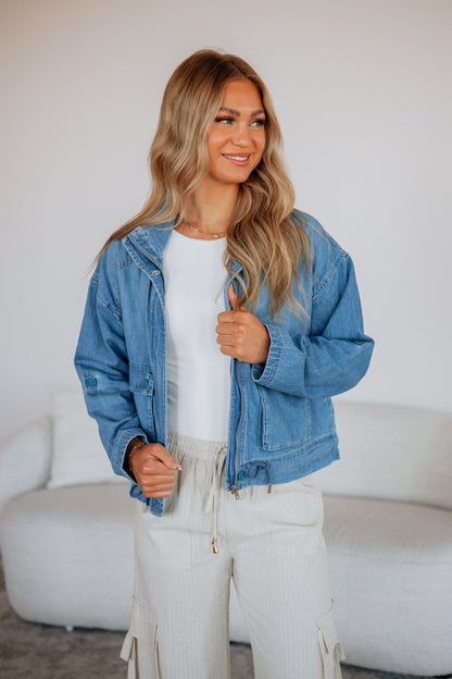Rowe Risen Denim Jacket - Medium Wash