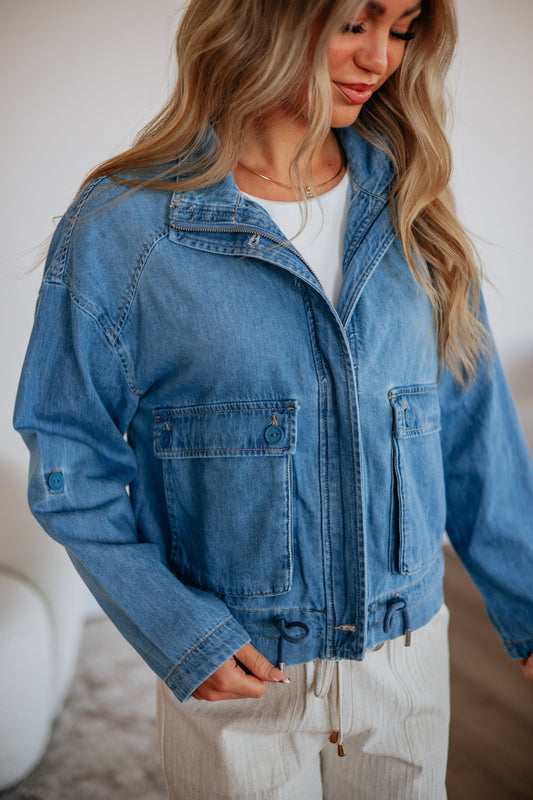 Rowe Risen Denim Jacket - Medium Wash