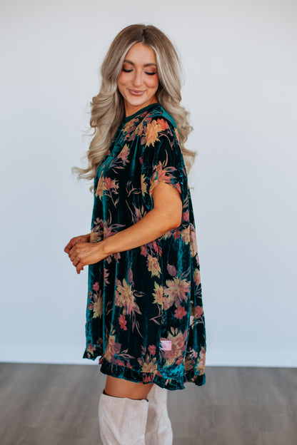 Verity Floral Velvet Dress