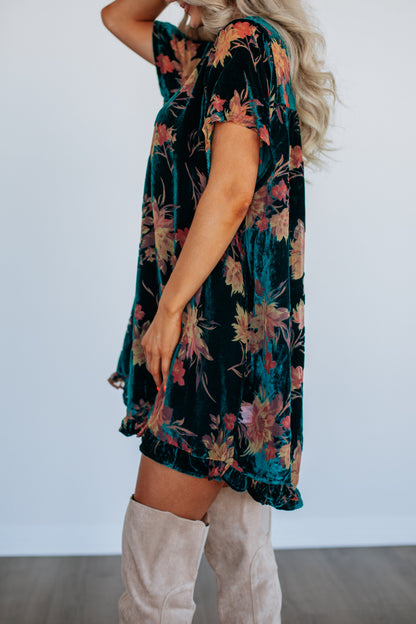 Verity Floral Velvet Dress