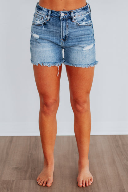 Nora Risen Shorts - Medium Wash