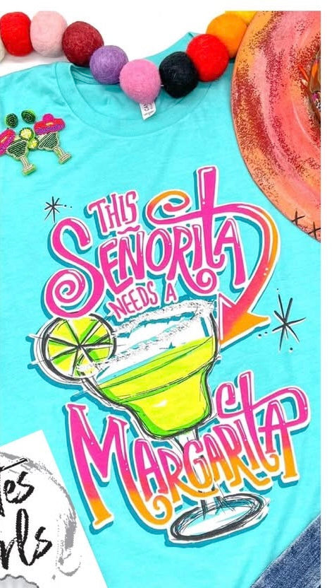 This Señorita Needs a Margarita Bella Canvas Tee