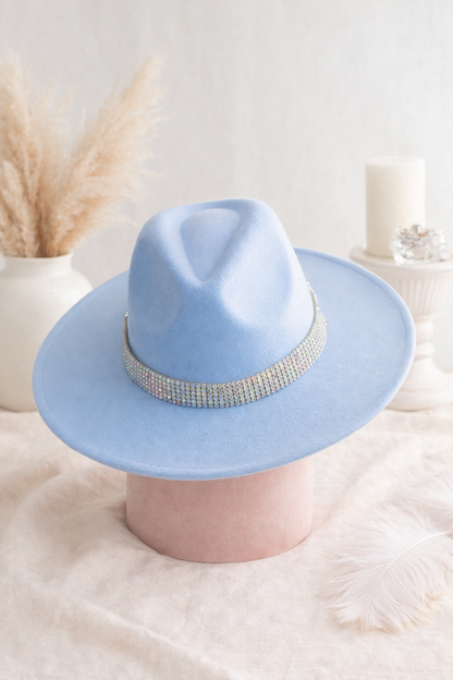 Powder Blue Bling Statement Hat