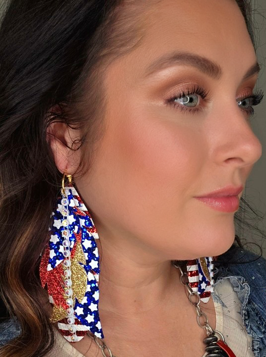 Star-Spangled Glam  Earrings