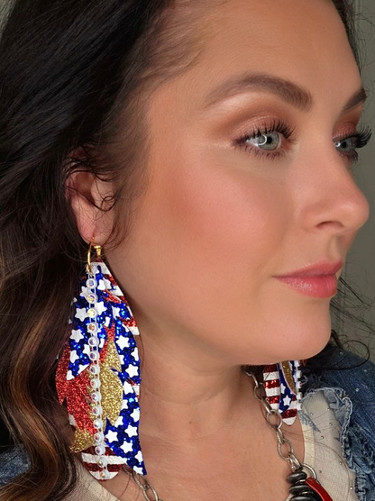 Star-Spangled Glam  Earrings