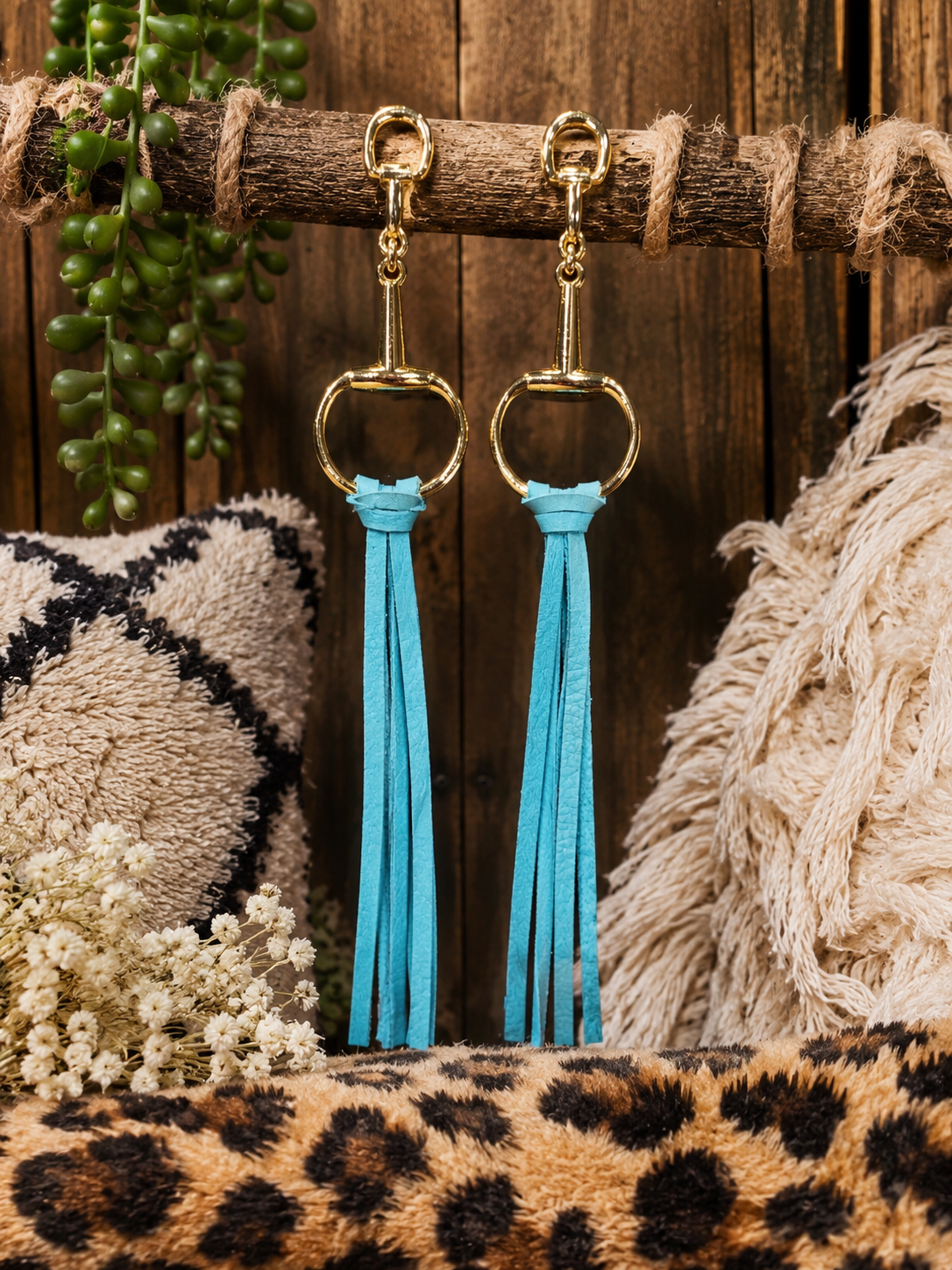 Double Horse Bit Fringe Earrings by Sandra Ling Designs