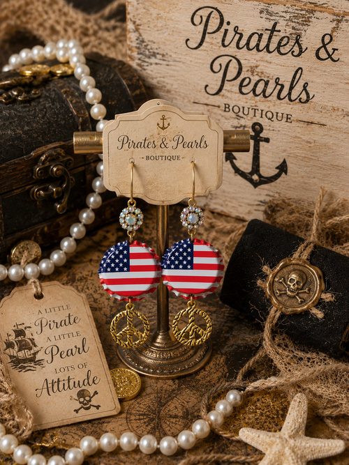 Stars, Stripes & Peace Earrings
