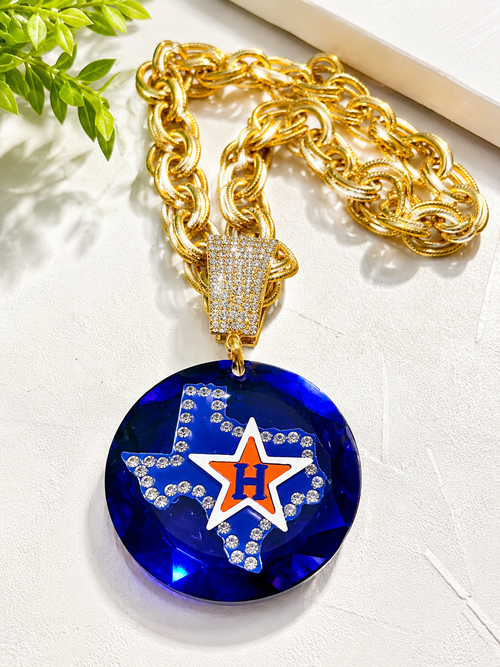 Houston Diamond State Charm Necklace by Sandra Ling Designs