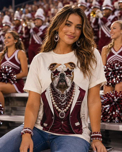 Top Dawg Rhinestone Bling Graphic Tee