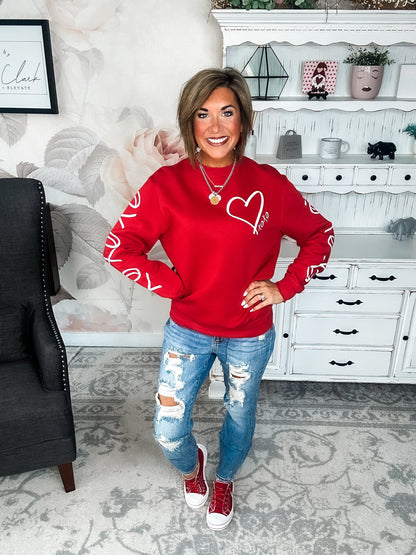 Hugs & Kisses Red Sweatshirt