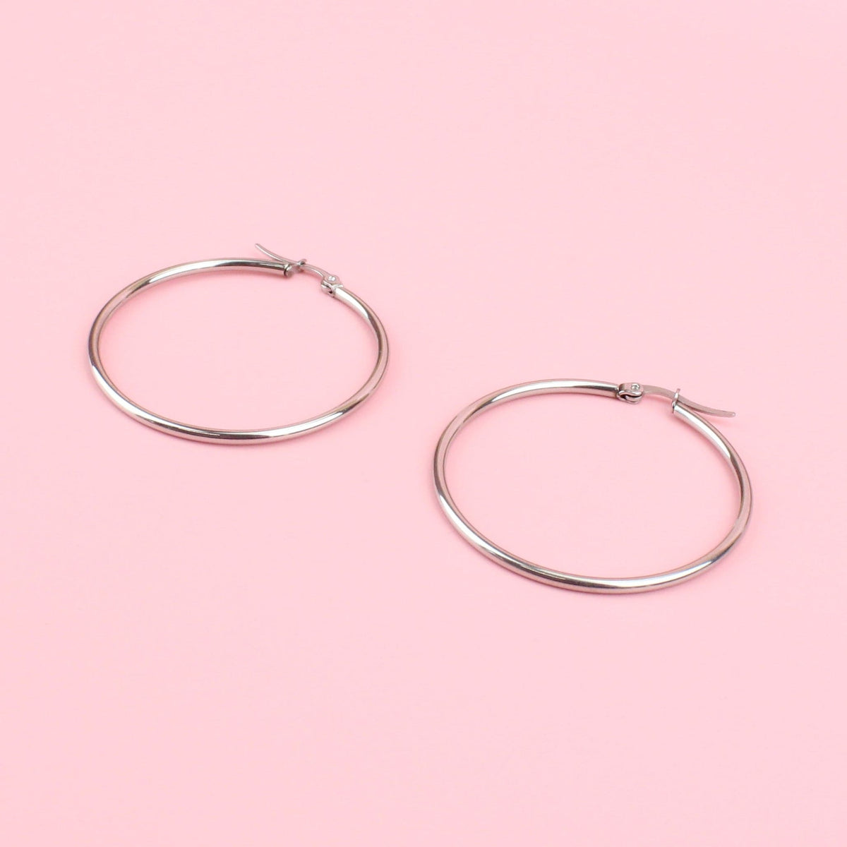 45mm Stainless Steel Hoop Earrings