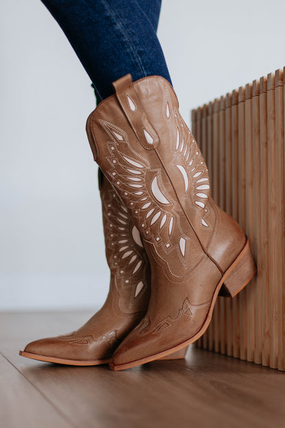Someone Else's Problem Cowgirl Boots - Tan