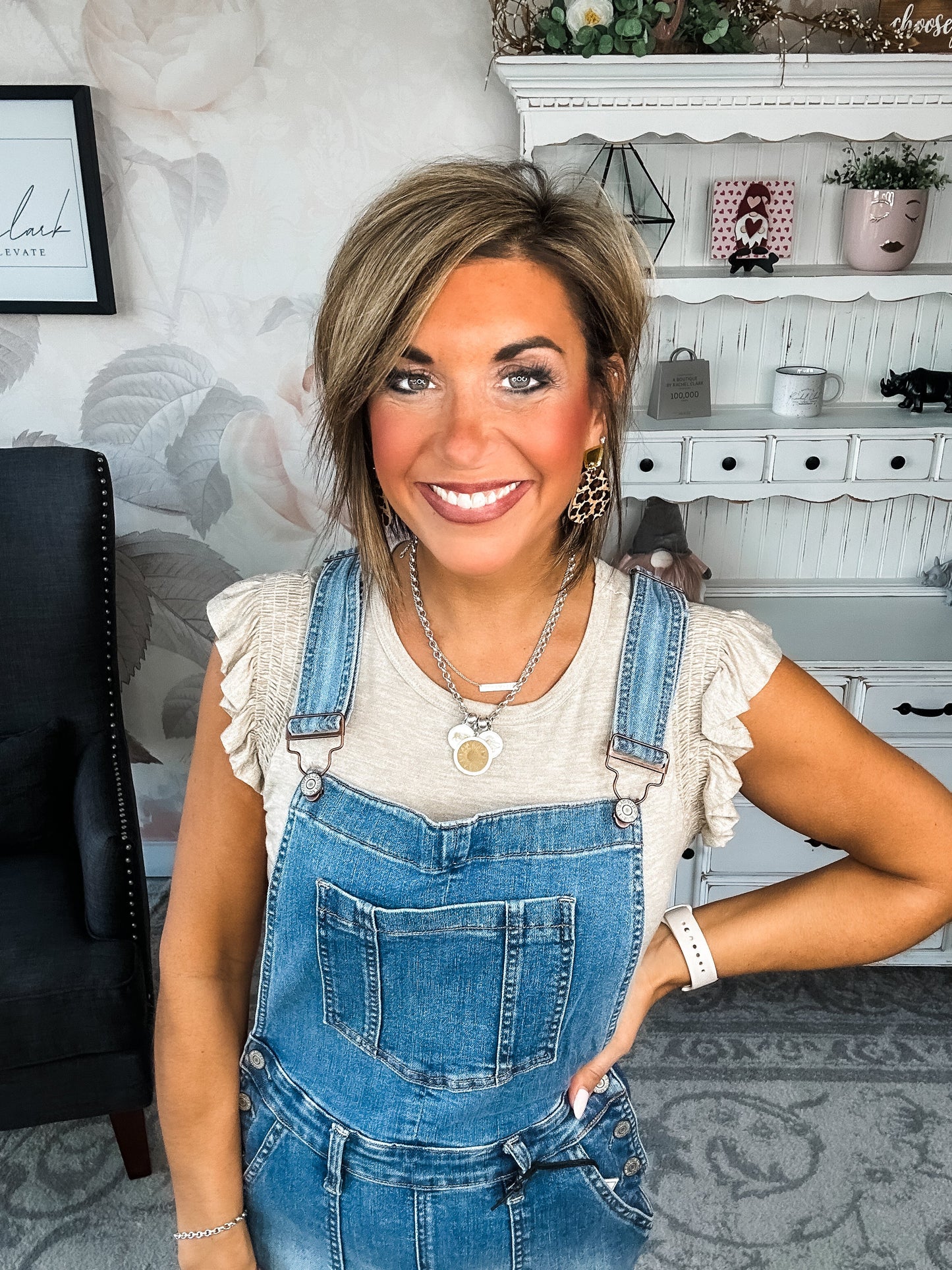 Judy Blue Raw Hem Overall Skirt