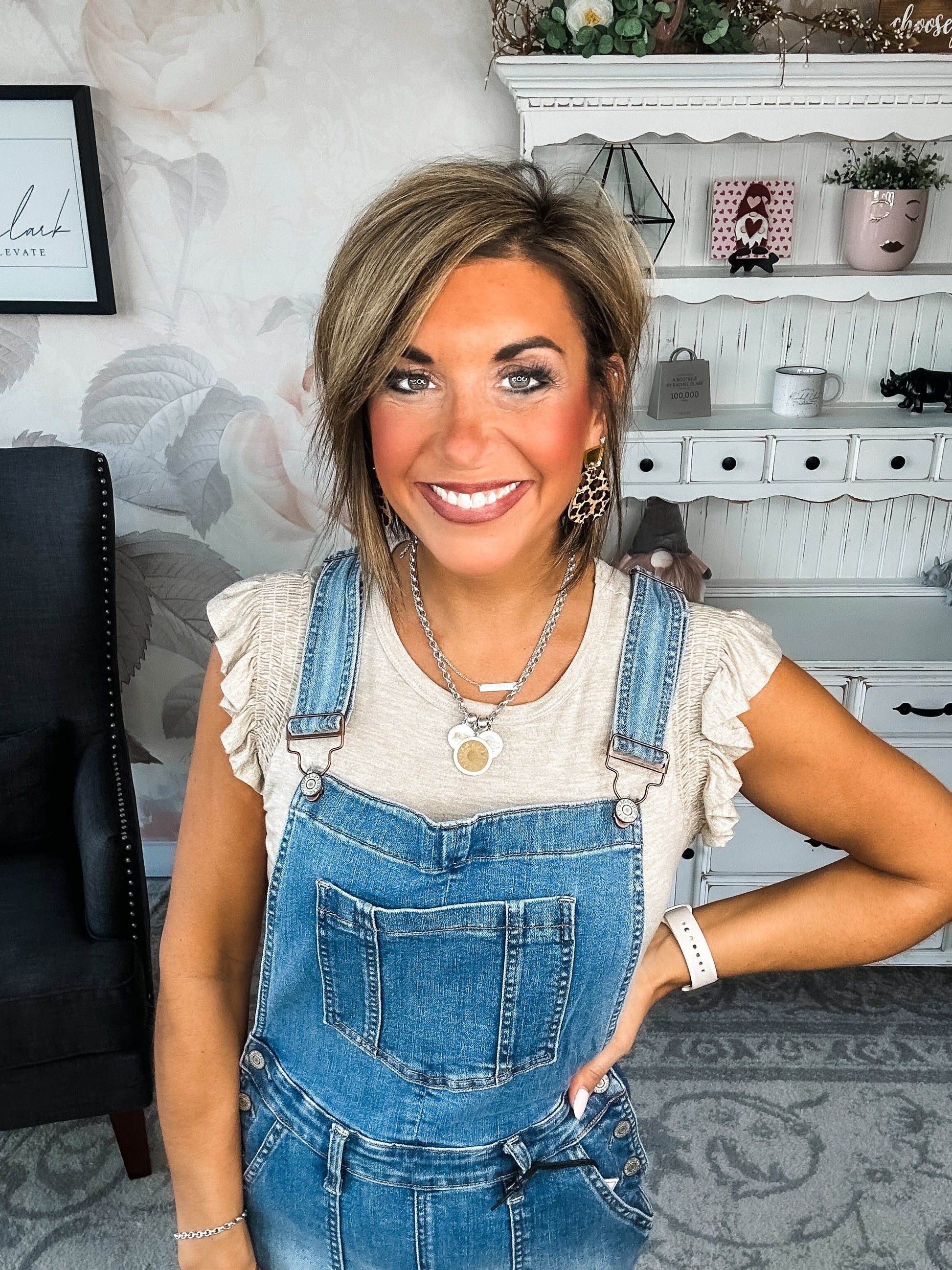 Judy Blue Raw Hem Overall Skirt