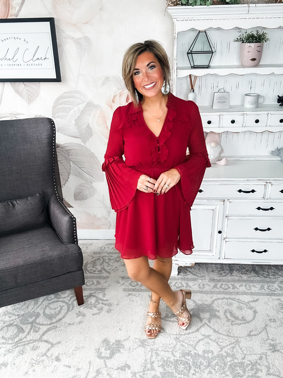 Light the Fire Pleated Dress